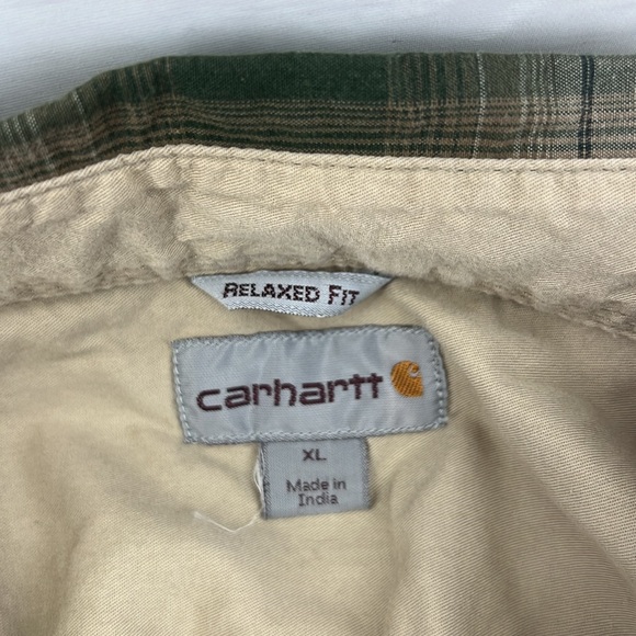 Carhartt Men’s Shirt Long Sleeve Button Down Plaid Size XL - Picture 6 of 8
